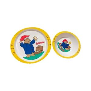 Vintage 2000 Paddington the Bear Graphic Melamine Children’s Bowl and Plate